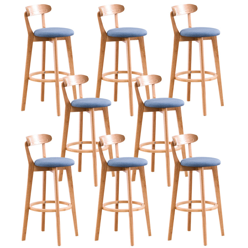 Contemporary Beech Home Barstool Matte Finish Upholstered Bar Stools