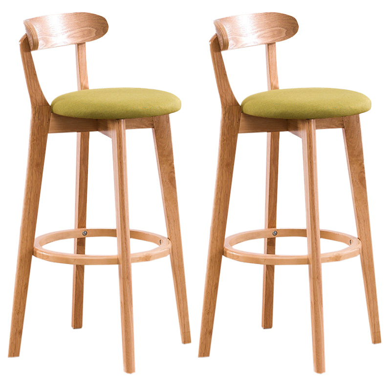 Contemporary Beech Home Barstool Matte Finish Upholstered Bar Stools