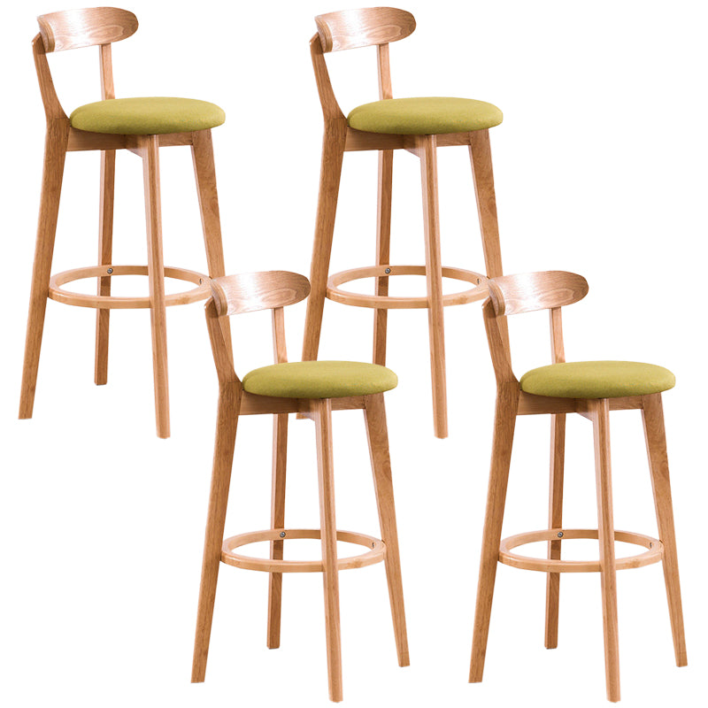 Contemporary Beech Home Barstool Matte Finish Upholstered Bar Stools