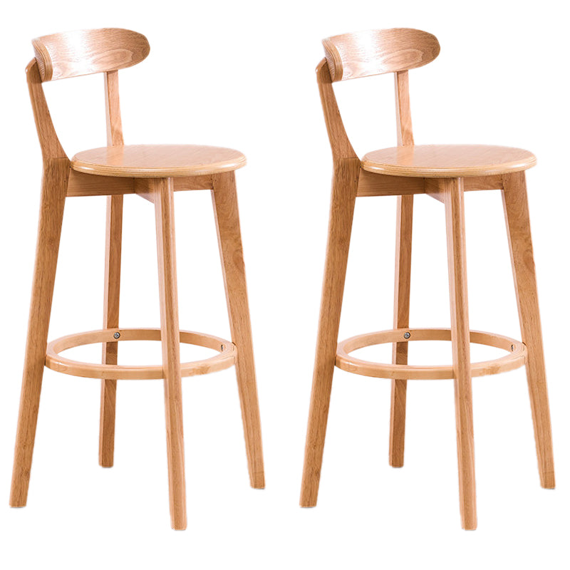 Contemporary Beech Home Barstool Matte Finish Upholstered Bar Stools