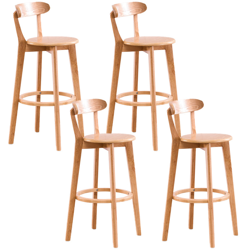 Contemporary Beech Home Barstool Matte Finish Upholstered Bar Stools