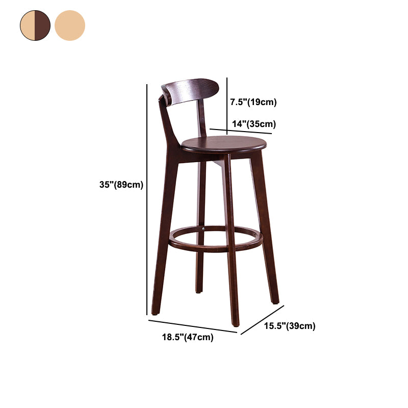 Contemporary Beech Home Barstool Matte Finish Upholstered Bar Stools