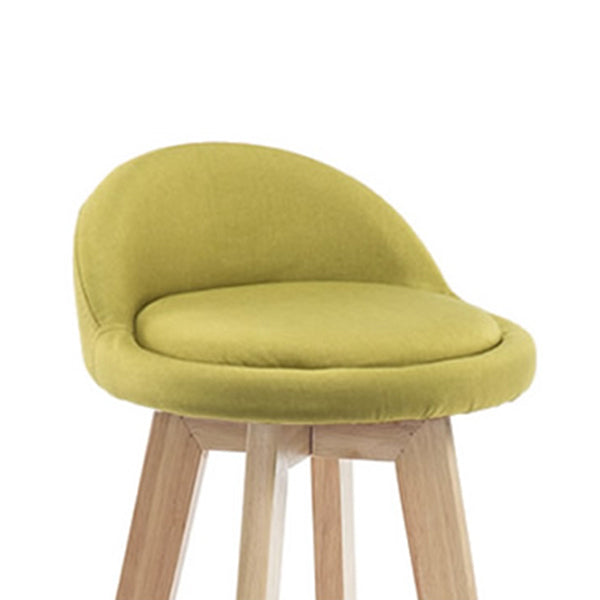Contemporary Rubberwood Home Stool Footrest Upholstered Bar Stools