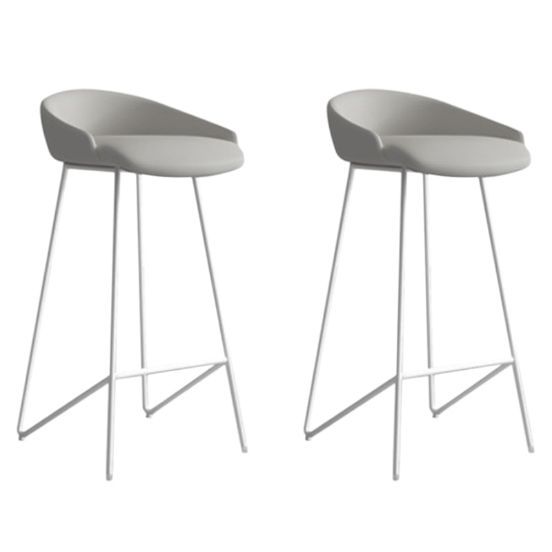 Faux Leather Armless Counter Stool Industrial Low Back Bar Stool