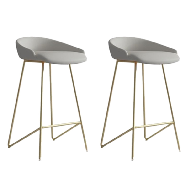 Faux Leather Armless Counter Stool Industrial Low Back Bar Stool