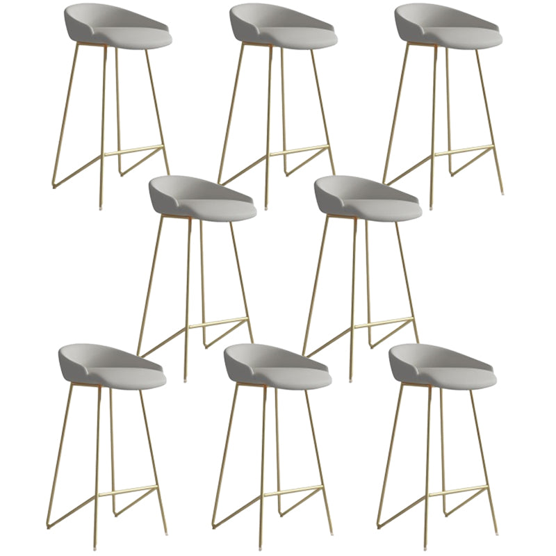 Faux Leather Armless Counter Stool Industrial Low Back Bar Stool