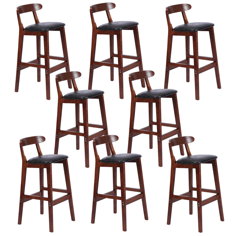 Modern Milk Tea Shop Footrest Stool Matte Finish Upholstered Bar Stools