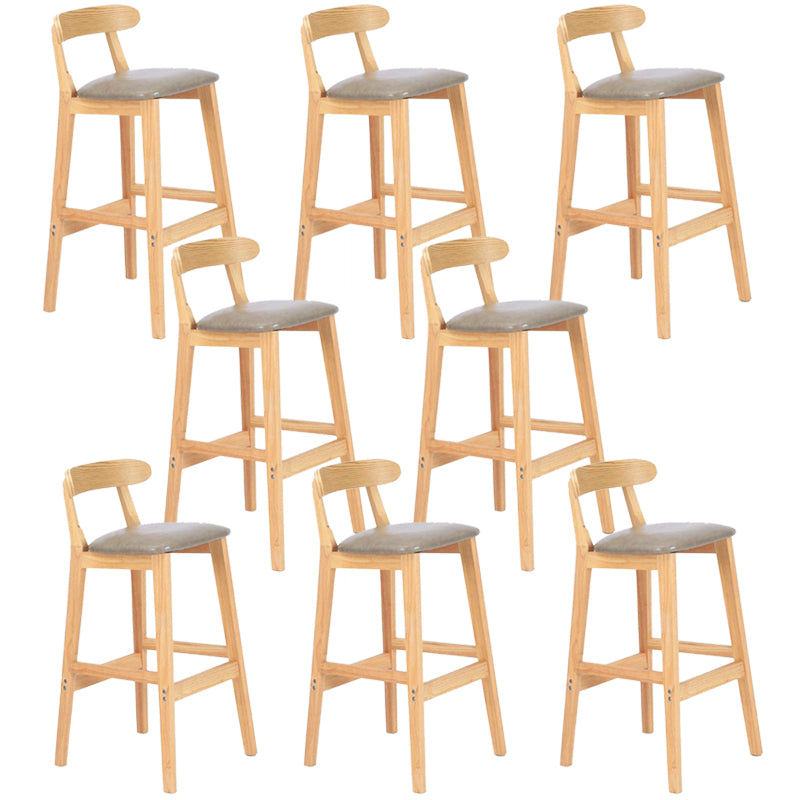 Modern Milk Tea Shop Footrest Stool Matte Finish Upholstered Bar Stools