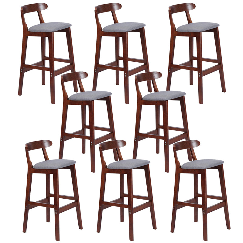 Modern Milk Tea Shop Footrest Stool Matte Finish Upholstered Bar Stools