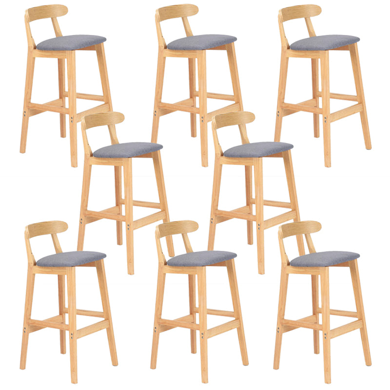 Modern Milk Tea Shop Footrest Stool Matte Finish Upholstered Bar Stools