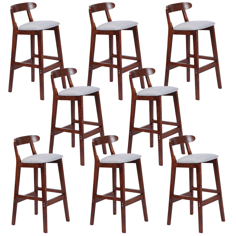 Modern Milk Tea Shop Footrest Stool Matte Finish Upholstered Bar Stools