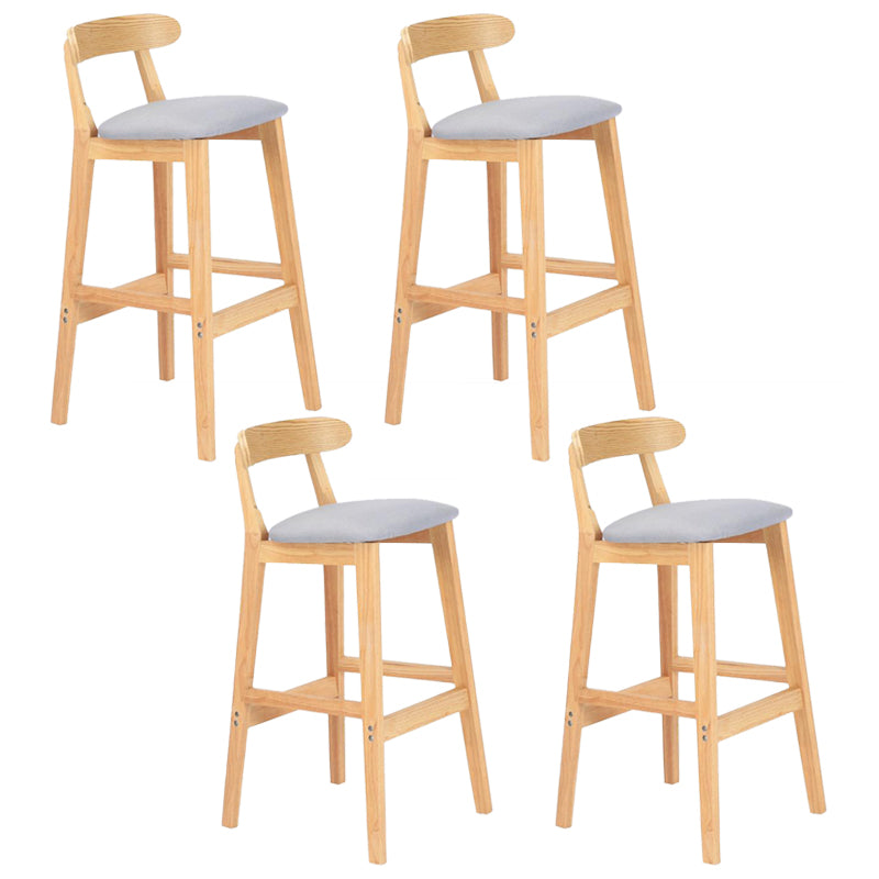 Modern Milk Tea Shop Footrest Stool Matte Finish Upholstered Bar Stools
