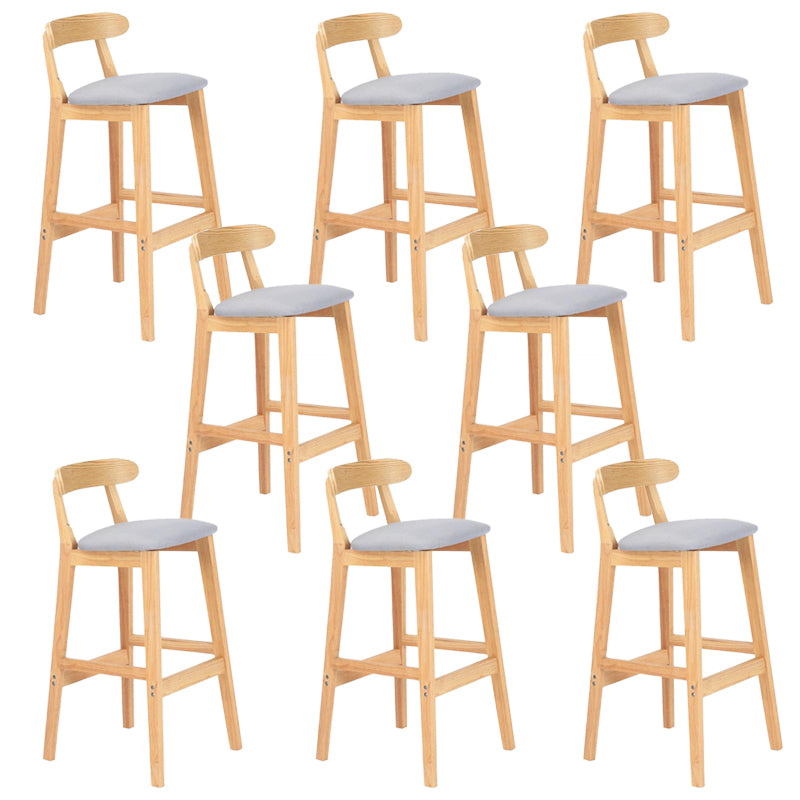 Modern Milk Tea Shop Footrest Stool Matte Finish Upholstered Bar Stools