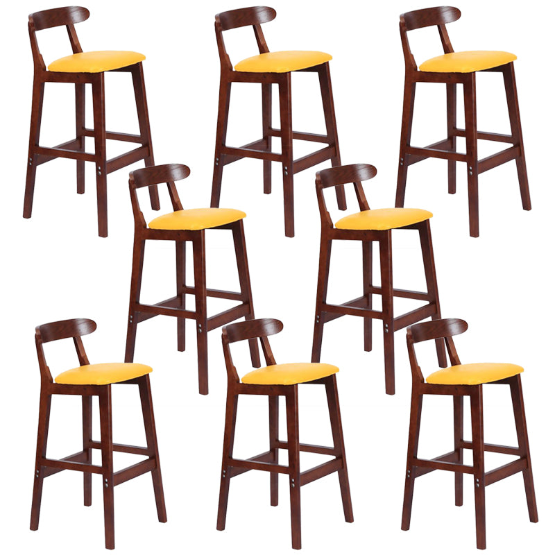 Modern Milk Tea Shop Footrest Stool Matte Finish Upholstered Bar Stools