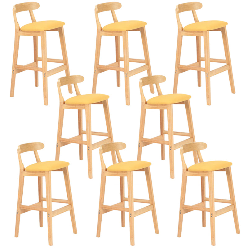 Modern Milk Tea Shop Footrest Stool Matte Finish Upholstered Bar Stools