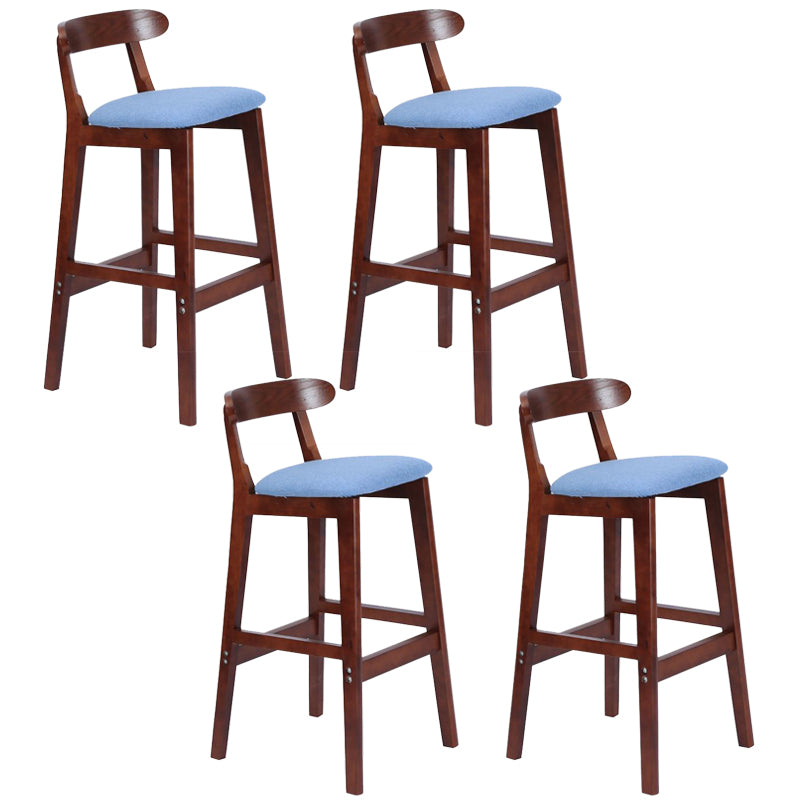Modern Milk Tea Shop Footrest Stool Matte Finish Upholstered Bar Stools