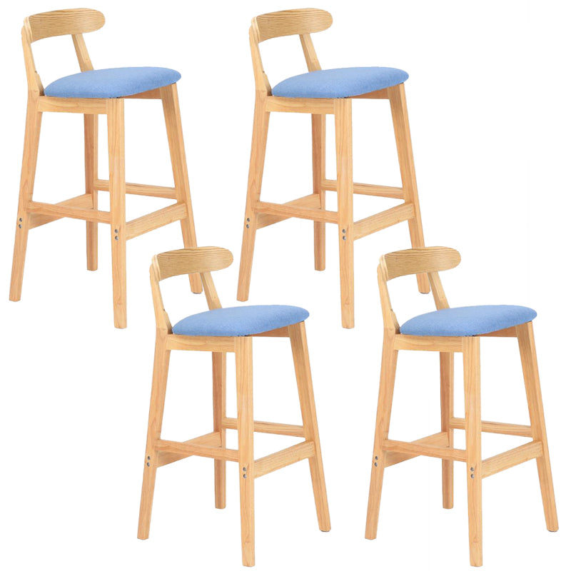 Modern Milk Tea Shop Footrest Stool Matte Finish Upholstered Bar Stools