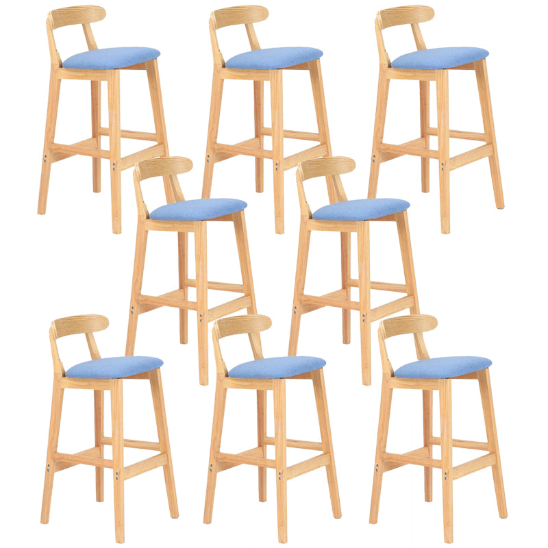 Modern Milk Tea Shop Footrest Stool Matte Finish Upholstered Bar Stools