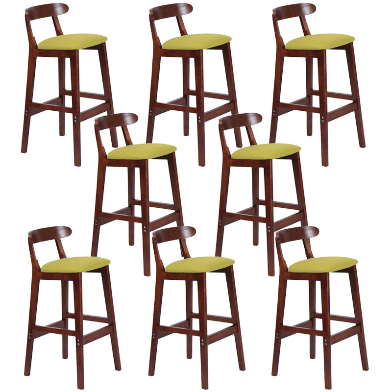 Modern Milk Tea Shop Footrest Stool Matte Finish Upholstered Bar Stools