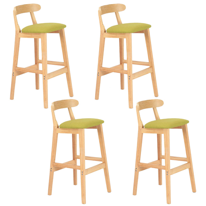 Modern Milk Tea Shop Footrest Stool Matte Finish Upholstered Bar Stools