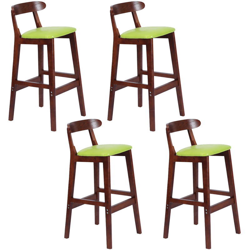 Modern Milk Tea Shop Footrest Stool Matte Finish Upholstered Bar Stools