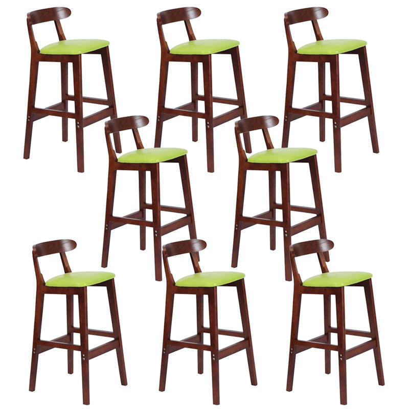 Modern Milk Tea Shop Footrest Stool Matte Finish Upholstered Bar Stools