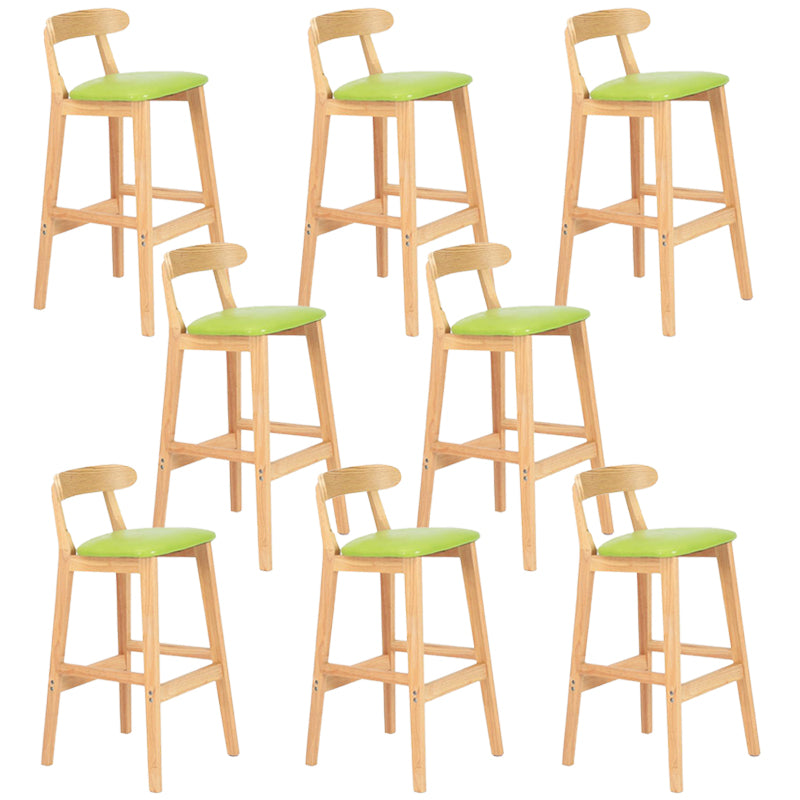 Modern Milk Tea Shop Footrest Stool Matte Finish Upholstered Bar Stools