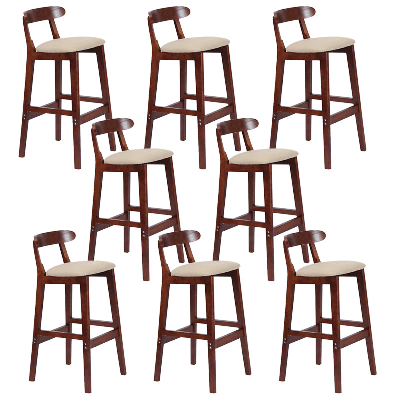 Modern Milk Tea Shop Footrest Stool Matte Finish Upholstered Bar Stools