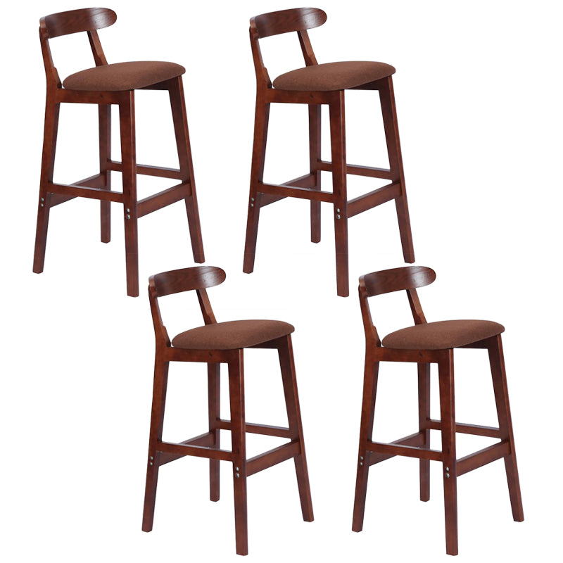 Modern Milk Tea Shop Footrest Stool Matte Finish Upholstered Bar Stools