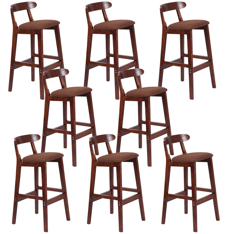 Modern Milk Tea Shop Footrest Stool Matte Finish Upholstered Bar Stools