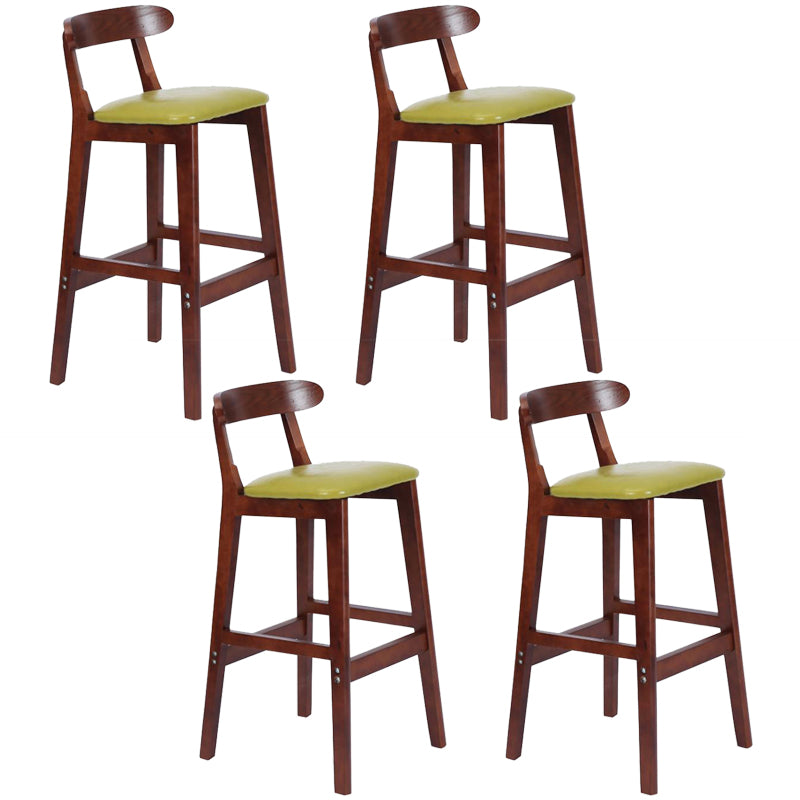 Modern Milk Tea Shop Footrest Stool Matte Finish Upholstered Bar Stools
