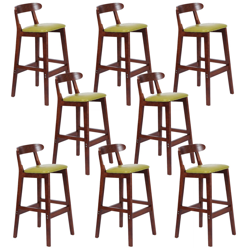 Modern Milk Tea Shop Footrest Stool Matte Finish Upholstered Bar Stools