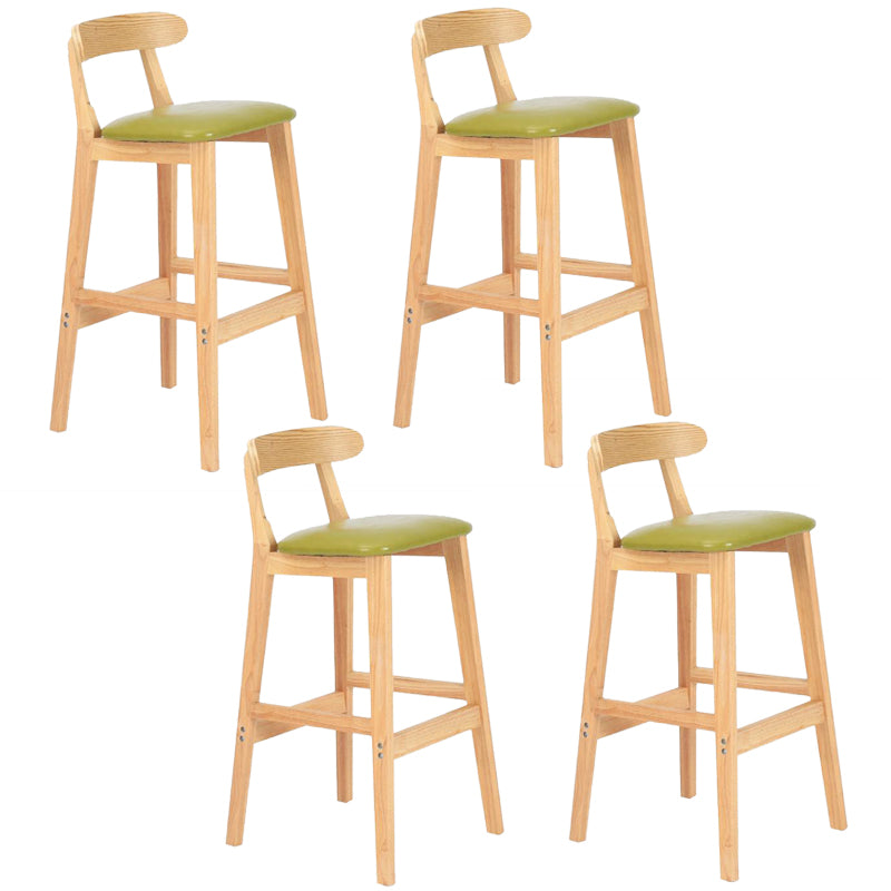 Modern Milk Tea Shop Footrest Stool Matte Finish Upholstered Bar Stools