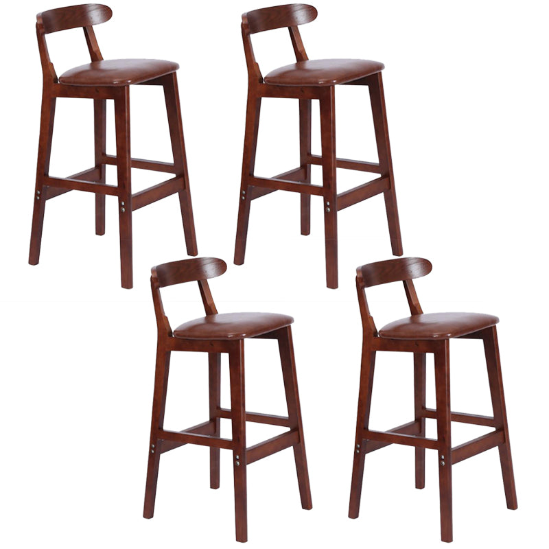 Modern Milk Tea Shop Footrest Stool Matte Finish Upholstered Bar Stools