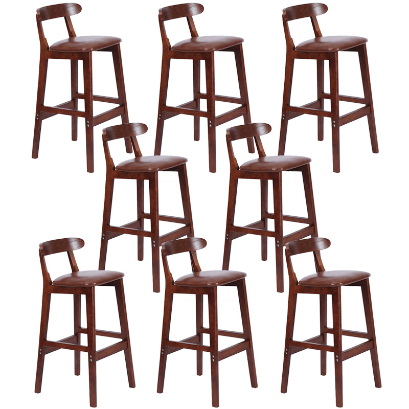 Modern Milk Tea Shop Footrest Stool Matte Finish Upholstered Bar Stools