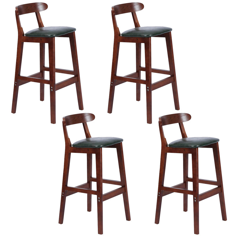 Modern Milk Tea Shop Footrest Stool Matte Finish Upholstered Bar Stools