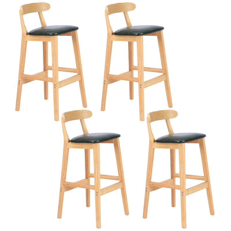 Modern Milk Tea Shop Footrest Stool Matte Finish Upholstered Bar Stools