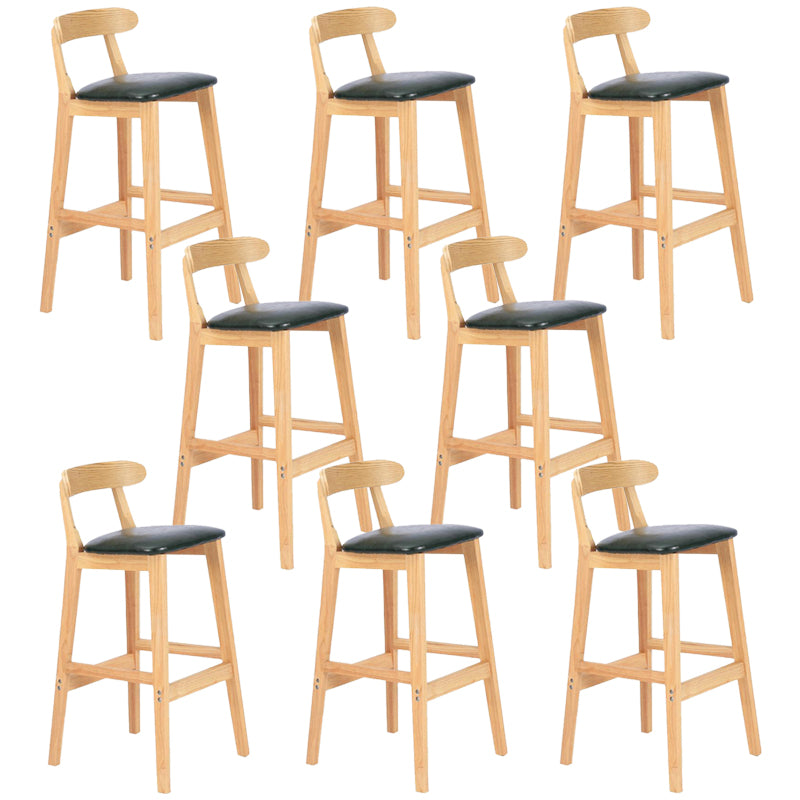 Modern Milk Tea Shop Footrest Stool Matte Finish Upholstered Bar Stools