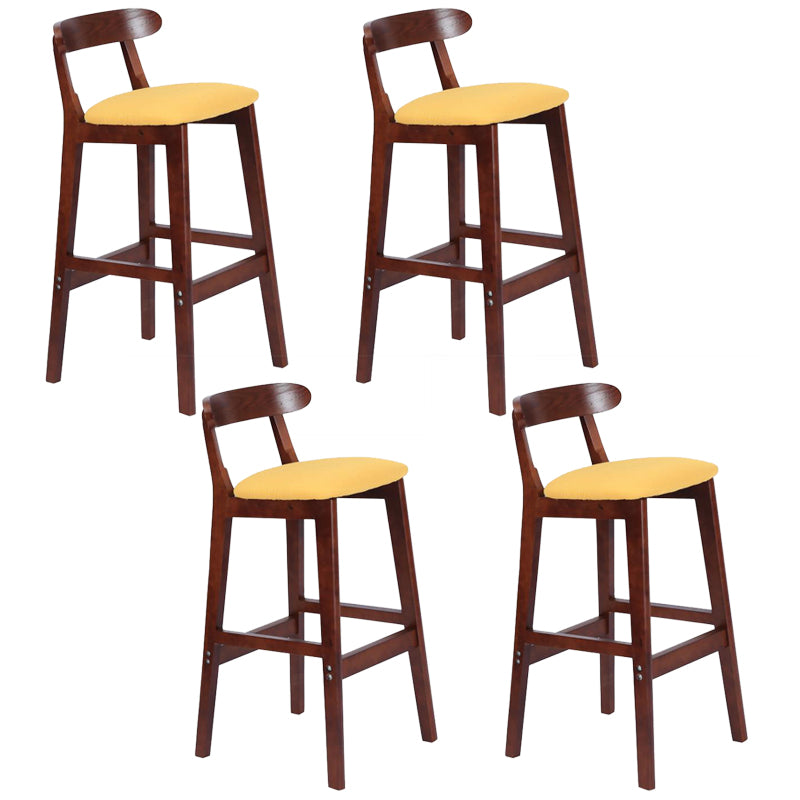 Modern Milk Tea Shop Footrest Stool Matte Finish Upholstered Bar Stools