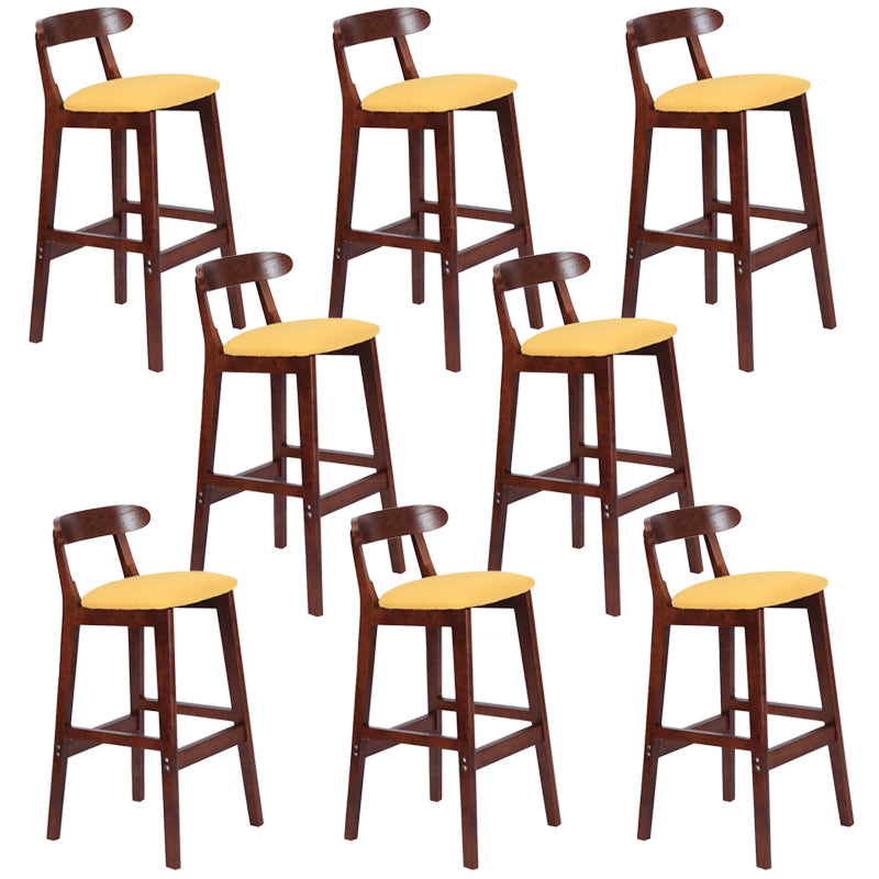 Modern Milk Tea Shop Footrest Stool Matte Finish Upholstered Bar Stools
