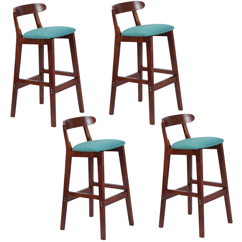 Modern Milk Tea Shop Footrest Stool Matte Finish Upholstered Bar Stools
