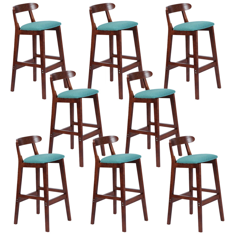 Modern Milk Tea Shop Footrest Stool Matte Finish Upholstered Bar Stools