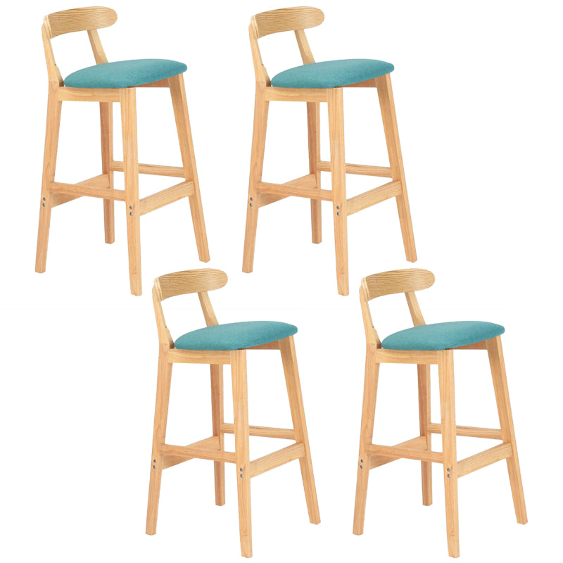 Modern Milk Tea Shop Footrest Stool Matte Finish Upholstered Bar Stools