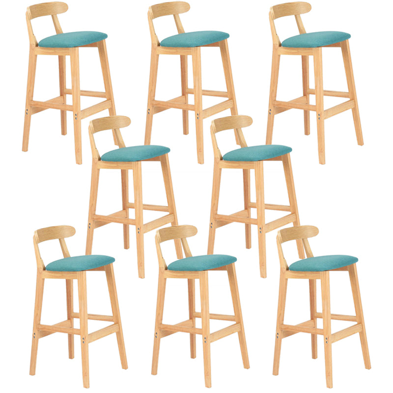 Modern Milk Tea Shop Footrest Stool Matte Finish Upholstered Bar Stools
