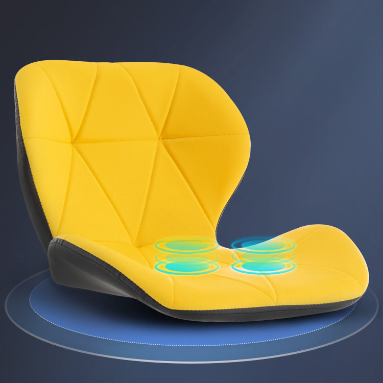 Scandinavian Metal Barstool Low Back PU Leather Furniture in Matte Finish for Indoor