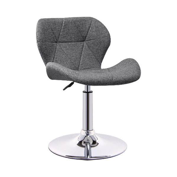 Scandinavian Metal Barstool Low Back PU Leather Furniture in Matte Finish for Indoor