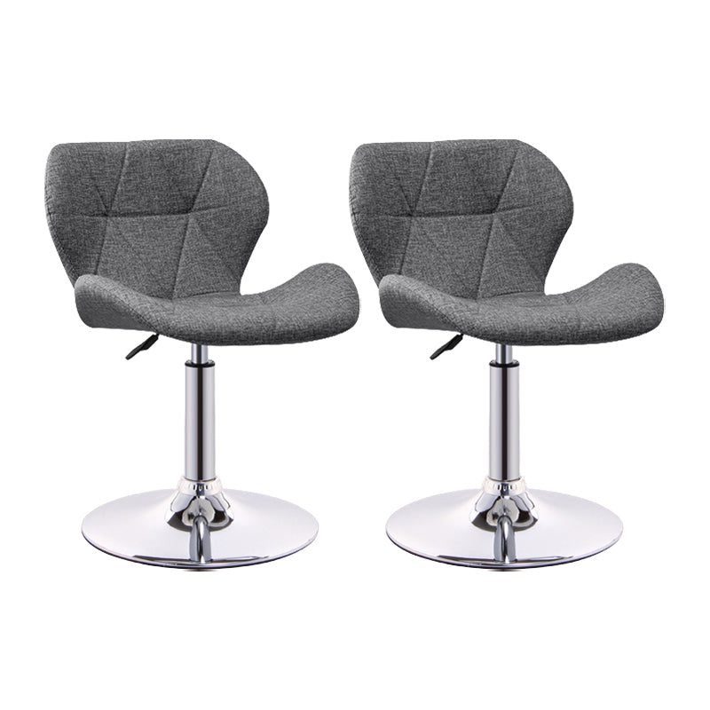 Scandinavian Metal Barstool Low Back PU Leather Furniture in Matte Finish for Indoor