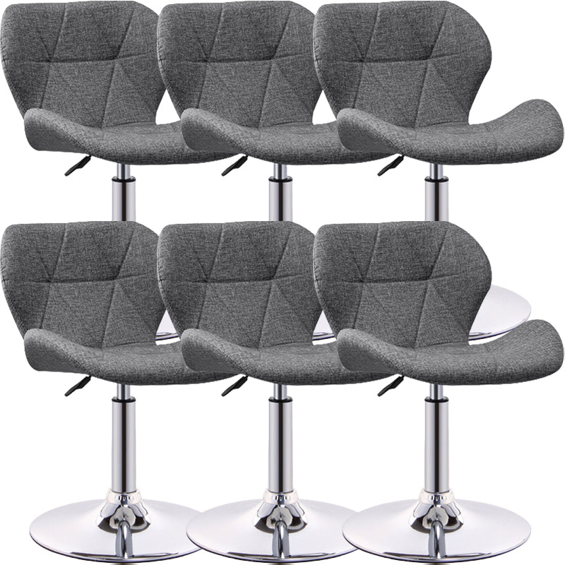 Scandinavian Metal Barstool Low Back PU Leather Furniture in Matte Finish for Indoor