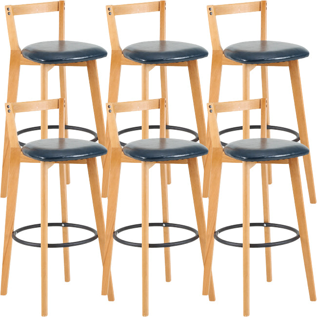 Scandinavian Wood Counter Stool Kitchen Furniture in Matte Finish