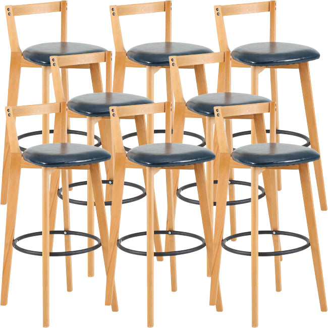 Scandinavian Wood Counter Stool Kitchen Furniture in Matte Finish